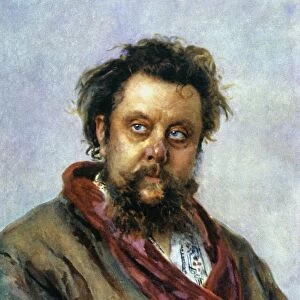 MODEST MUSSORGSKY (1835-1881). Russian composer. Oil, 1881, by Ilya Repin