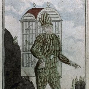 MOZART: MAGIC FLUTE, 1791. The character Papageno from Wolfgang Amadeus Mozarts 1791 opera, The Magic Flute ( Die Zauberfl├Âte ): engraving, 1794