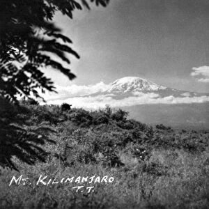 MT. KILIMANJARO. A view of Mt. Kilimanjaro showing its snow-capped peaks, c. 1920s