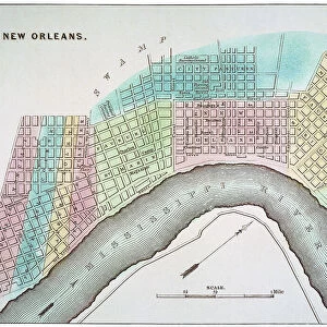 NEW ORLEANS MAP, 1837. Map of New Orleans, Louisiana