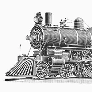 NEW YORK: LOCOMOTIVE, 1893. The New York Central and Hudson River Railroads famed Empire State Express 999. Line engraving, 1893