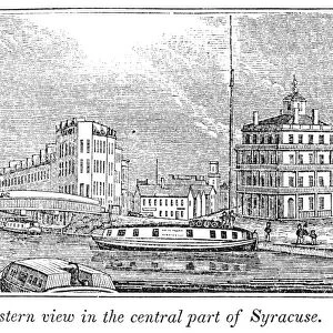 NEW YORK: SYRACUSE, 1841. Syracuse, Onondoga County. Wood engraving, 1841