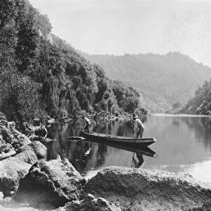 NEW ZEALAND, c1920. The Wanganui River in New Zealand. Photograph, c1920