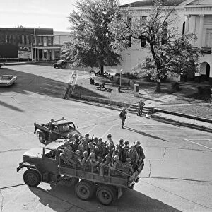 OLE MISS RIOT, 1962. A US Army truck on the University of Mississippi campus in Oxford