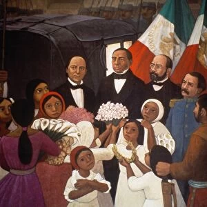 OROZCO: BENITO JUAREZ, 1867. The return of Benito Juarez (1806-1872) to Mexico City, 15 July 1867