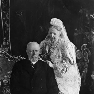 OSCAR II OF SWEDEN (1829-1907). King of Sweden and Norway. Photographed with his wife