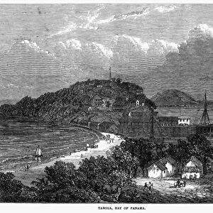 PANAMA: TABOGA, 1868. The island of Taboga in the Pacific Ocean off Panama City. Wood engraving, English, 1868