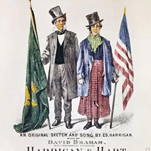 PATRICKs DAY: MUSIC, 1873. Patricks Day Parade. Sheet music cover, 1873, of one of the early successes of the Irish-American comedy team of Harrigan & Hart