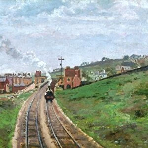 PISSARRO: STATION, 1871. Camille Pissarro: Lordship Lane Station, South London ( Penge Station ). Canvas, 1871