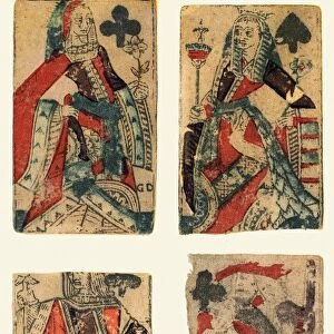 PLAYING CARDS, 1543. Playing cards made by Jehan Henault at Antwerp, 1543