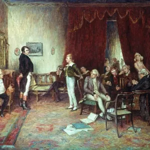 Print of the Meeting between Sir Walter Scott and Robert Burns