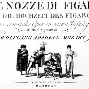 Engraved Print of Count Almaviva Discovering Cherubino