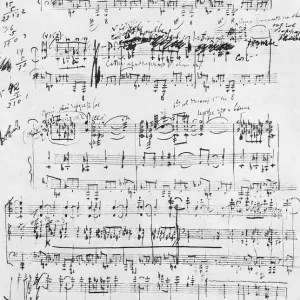 The last page of the score print of STRAVINKSY: RITE OF SPRING, 1912