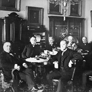 President William McKinley with his Cabinet. Photographed in the Cabinet Room of the White House