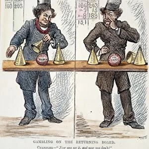 PRESIDENTIAL CAMPAIGN, 1876. Contemporary American newspaper cartoon attacking