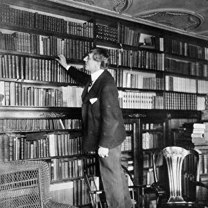 PRIVATE LIBRARY, c1905. American actor Francis Wilson in his private library. Photographed