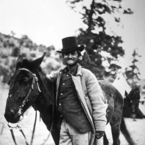 PROSPECTOR. Portrait of an unidentified prospector in the American West, mid-to-late
