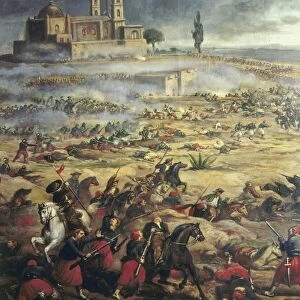 PUEBLA: FRENCH DEFEAT, 1862. Defeat of the French army by the Mexicans at Puebla