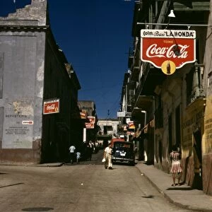 PUERTO RICO: SAN JUAN, 1941. Street in San Juan, Puerto Rico. Photograph by Jack Delano