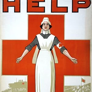 RED CROSS POSTER, c1917. Australian Red Cross poster during World War I. Lithograph by David Henry Souter, c1917