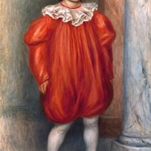 RENOIR: CLAUDE / CLOWN. Pierre Auguste Renoir: Claude Renoir as a clown. Oil on canvas