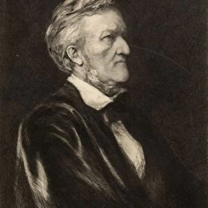 RICHARD WAGNER (1813-1883). German composer. Etching by Sir Hubert von Herkomer, c1878