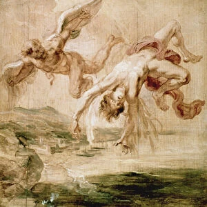 RUBENS: FALL OF ICARUS 1637. Peter Paul Rubens: The Fall of Icarus. Oil sketch on wood, c1637
