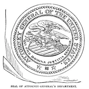 SEAL: ATTORNEY GENERAL. Seal of the Attorney Generals Department. NOTE: Department of Justice seals, logos, and other official insignia may not be used or reproduced without official permission