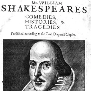 SHAKESPEARE: FOLIO, 1623. Comedies, Histories and Tragedies, by William Shakespeare. First folio edition, published at London, England, 1623, by Iaggard and Blount