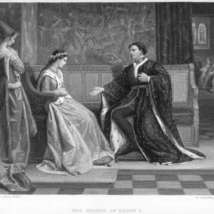 King Henry V wooing Princess Katharine: Late 19th century Print King Henry V wooing Princess Katharine: Late 19th century Print