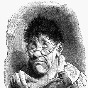 SHOEMAKER, 19th CENTURY. The Country Cobbler. Illustration from an American literary magazine, 19th century
