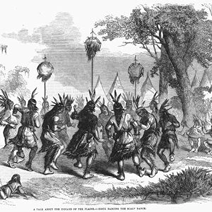 SIOUX SCALP DANCE, 1879. Wood engraving from an American newspaper