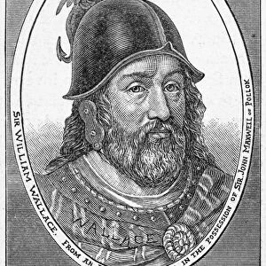 SIR WILLIAM WALLACE (1272?-1305). Scottish patriot of Welsh extraction. Line engraving, 19th century