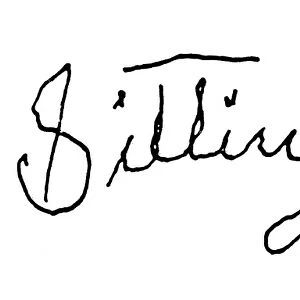 SITTING BULL (c1831-1890). Sioux Native American leader. Autograph signature