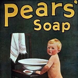 SOAP AD, 1910. American magazine advertisement, 1910, for Pears Soap