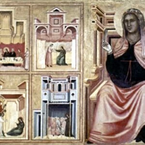 ST. CECILIA ENTHRONED and Eight Stories of Her Life. Maestro di Santa Cecilia. Panel