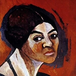SUZANNE VALADON (1865-1938). French artist. Self-portrait. Oil on cardboard laid down on canvas