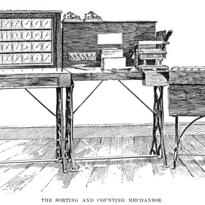 1890 Census Machine Print: Mechanical Tabulator 1890 Census Machine Print: Mechanical Tabulator