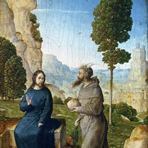 The Temptation of Christ: oil on wood, c1500, by Juan de Flandes
