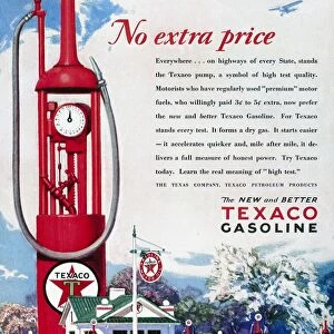 TEXACO ADVERTISEMENT, 1929. American magazine advertisement for Texaco gasoline, 1929