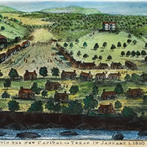 TEXAS: CITY OF AUSTIN 1840. City of Austin, the new Capital of Texas: lithograph, 1840
