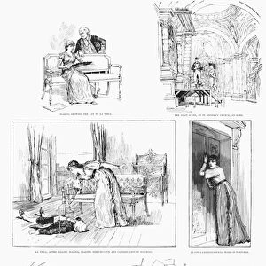 THEATRE: LA TOSCA, 1887. Scenes from the play, La Tosca, by Victorien Sardou