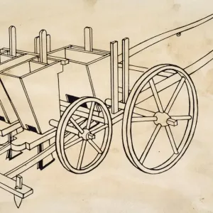Tull's Seed Drill Print: Line Engraving Tull's Seed Drill Print: Line Engraving