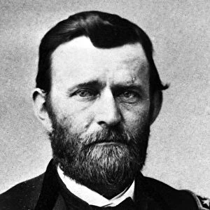 ULYSSES S. GRANT (1822-1885). 18th President of the United States. Detail of a photograph by Mathew Brady taken during the American Civil War