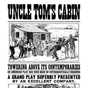 UNCLE TOMs CABIN. Poster for a theatrical production of Harriet Beecher Stowes Uncle Toms Cabin, late 19th or early 20th century
