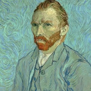 VAN GOGH: SELF PORTRAIT. Oil on canvas, Vincent van Gogh, 1889