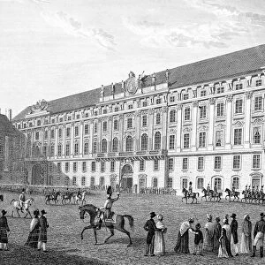 VIENNA: HOFBURG. Hofburg, The Imperial Palace in Vienna, Austria. Steel engraving, English, 1823, after a drawing by Robert Batty