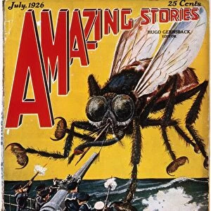 WAR OF THE WORLDS, 1927. American science fiction magazine cover, 1927, illustrating The War of the Worlds by H. G. Wells
