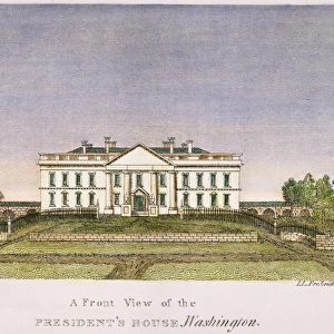 WHITE HOUSE, D. C. 1820. The White House at Washington, D. C Engraving, 1820, after George Catlin