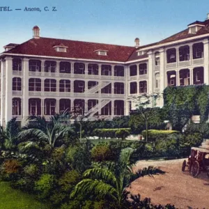 Print of the Tivoli Hotel at Ancon Print of the Tivoli Hotel at Ancon